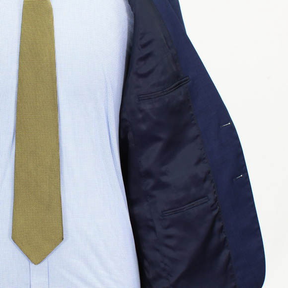 Calvin Klein 42R Blue Sport Coat Blazer Jacket Solid 2B Wool B655 - Picture 11 of 11